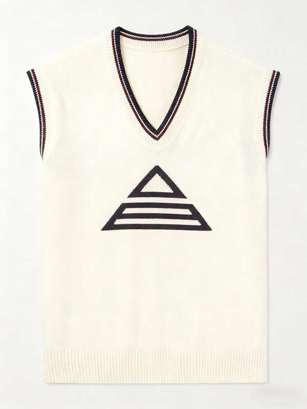 Sleeveless Pure Cotton V-Neck Sweater Vest