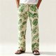 Men's Casual Beach Pants - Cotton Linen Blend