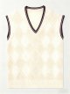 Pure Cotton Knitted Sleeveless V-Neck Vest