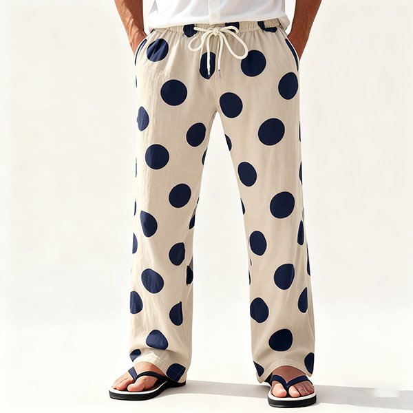 Men's Relaxed Cotton Linen Beach Pants