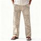 Relaxed-Fit Men's Cotton Linen Beach Pants